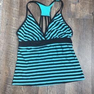 Title Nine Striped Athletic Swim Tankini